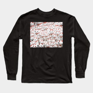 Japanese Lucky Cats All Over Long Sleeve T-Shirt